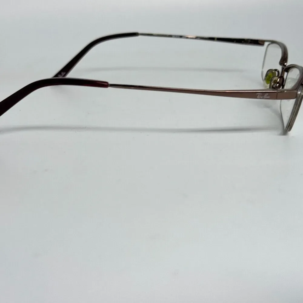 Ray-Ban Eyeglasses RB6101‎ 2531 Brown Half Rim Frame 50-18-135 15866